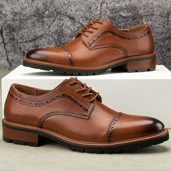 Men\' sBrown Oxfords Luxury Business Casual Shoes Men\'s Lace-up Fashion Shoes main image 6
